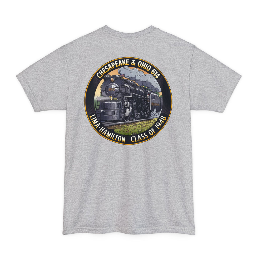 C&O 614 / RJD America - Big and Tall Size T-Shirt  with custom artwork on back