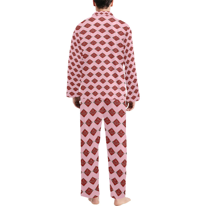 C&O 614 Builder's Plate Men's V-Neck Long Pajama Set