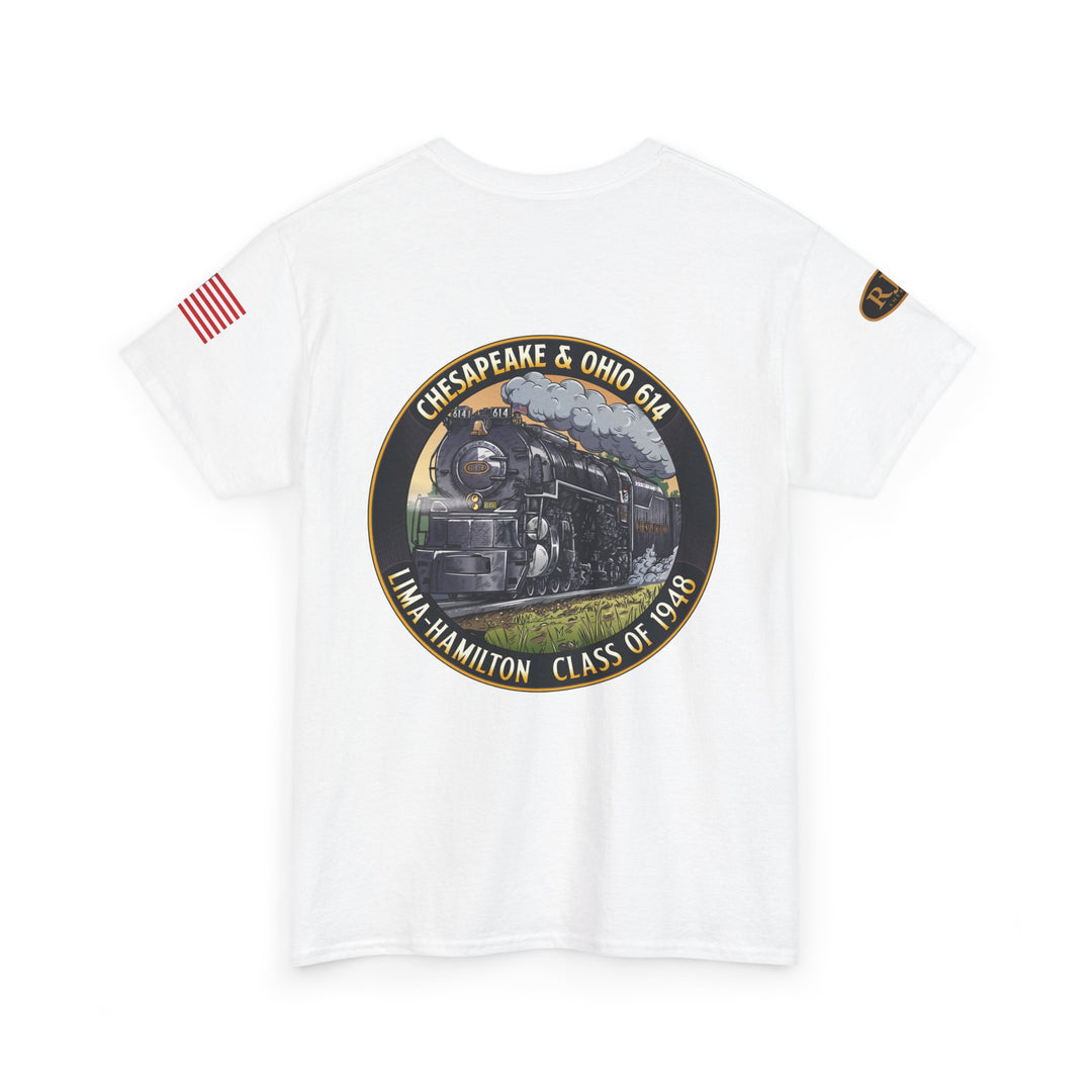 C&O 614 Steam Locomotive T‑Shirt — Thoroughbred Custom Artwork Design