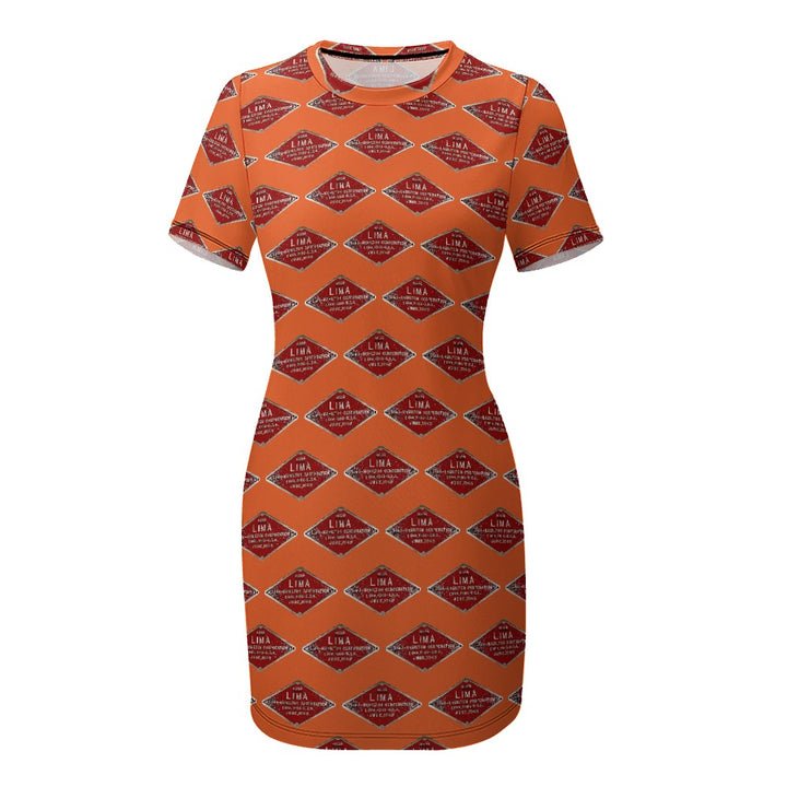 C&O 614 Builder's Plate Women's Short-Sleeve Crew Neck Dress
