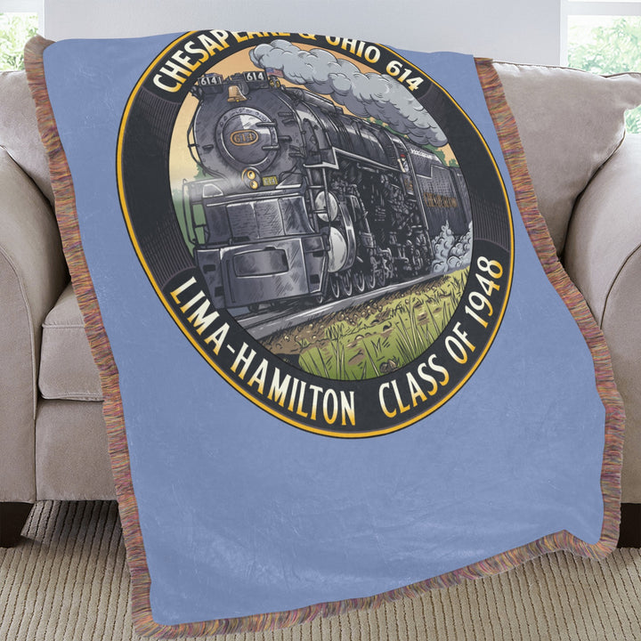 C&O 614 Class of 1948 Fringe Blanket | 60 × 80 in