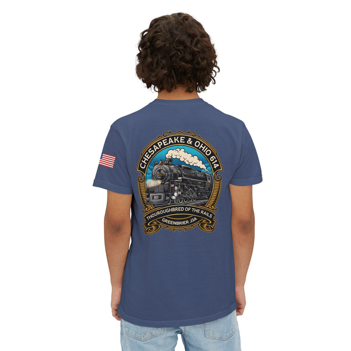 614 "Thoroughbred of the Rails" Unisex Garment-Dyed Pocket T-Shirt