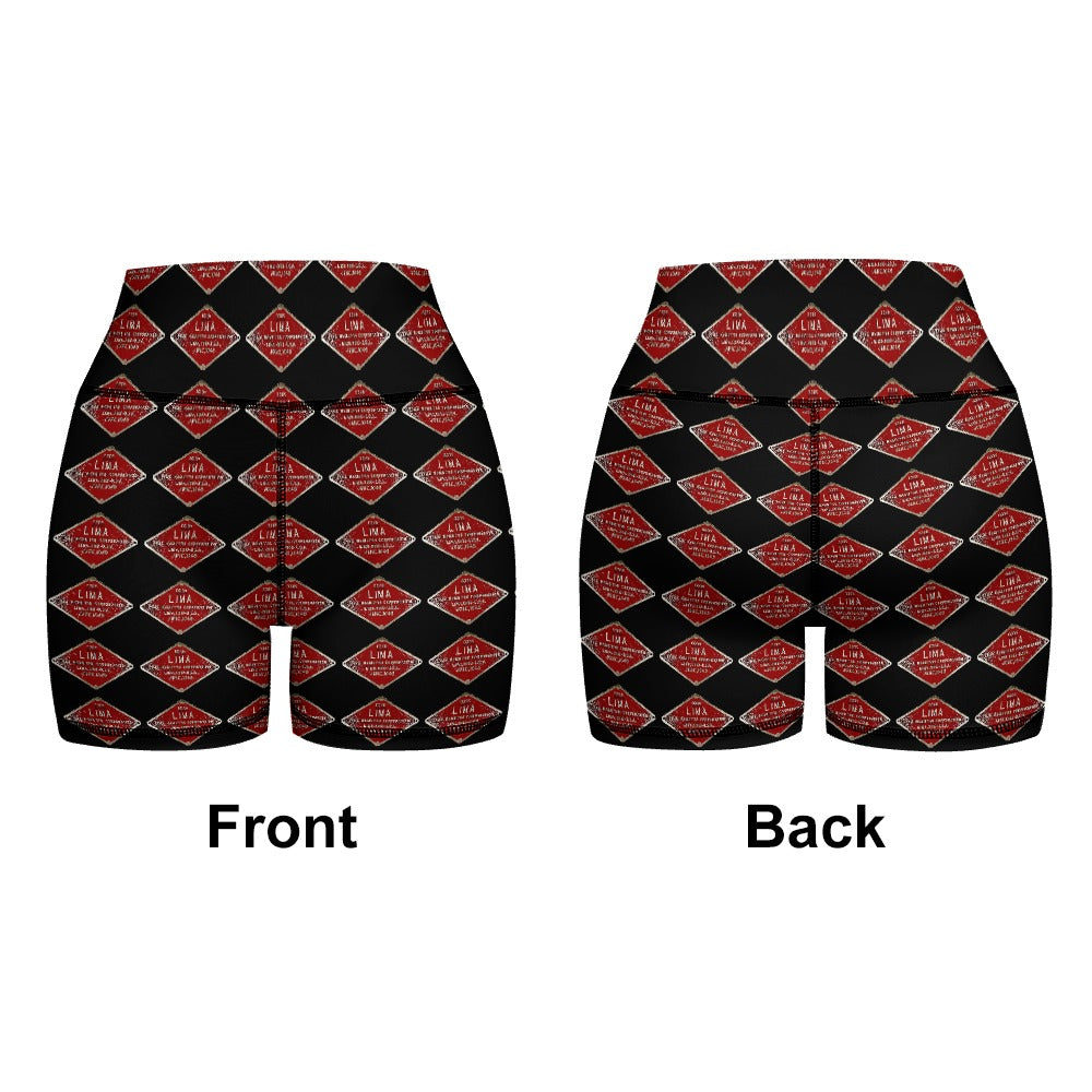 C&O 614 Builder's Plate Women's Yoga Top & Shorts Set