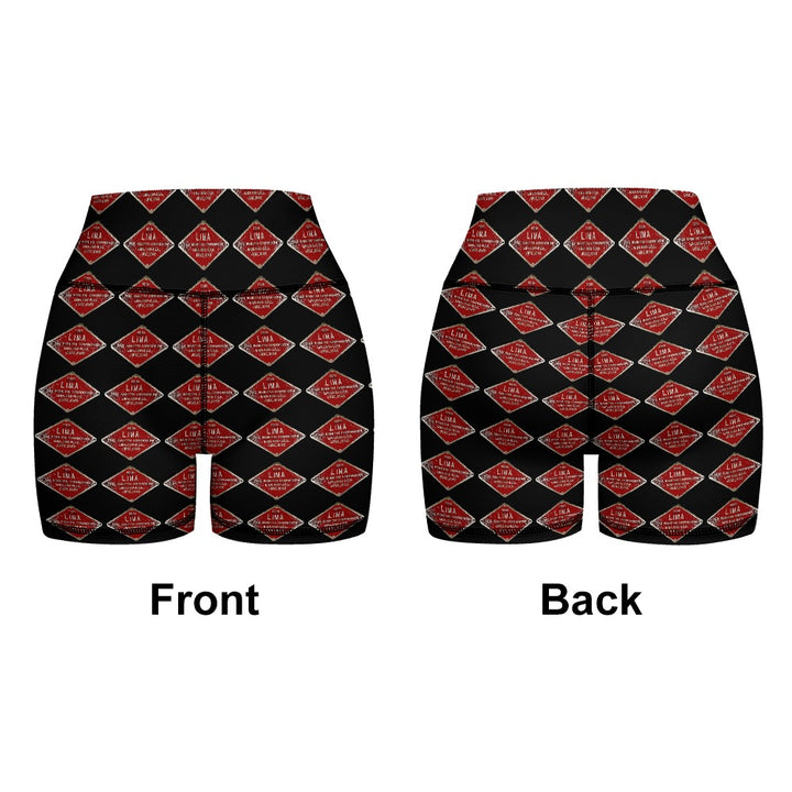C&O 614 Builder's Plate Women's Yoga Top & Shorts Set