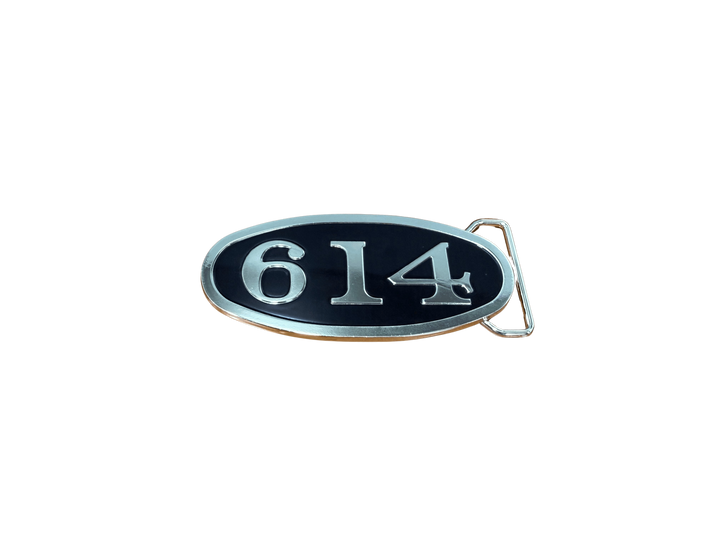 Chesapeake & Ohio 614 Number Plate Die Struck Belt Buckle 4.5"