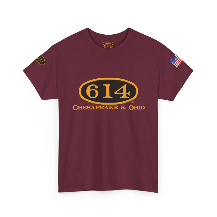 C&O 614 Steam Locomotive T‑Shirt — Thoroughbred Custom Artwork Design