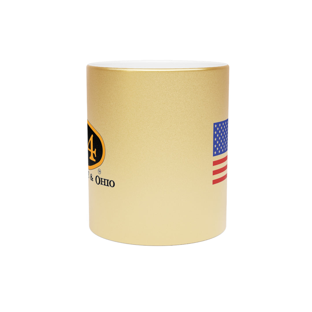 C&O 614 Metallic Mug — Silver/Gold Coffee Cup