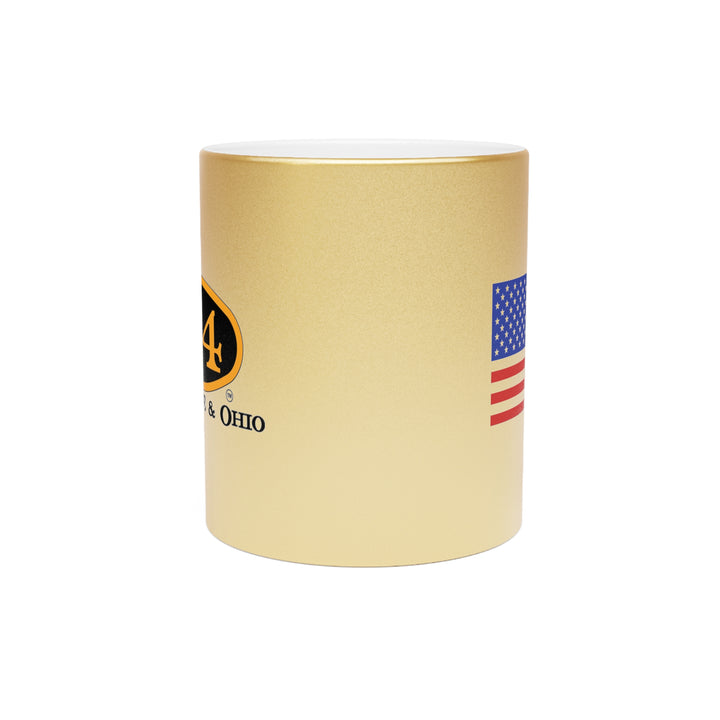C&O 614 Metallic Mug — Silver/Gold Coffee Cup
