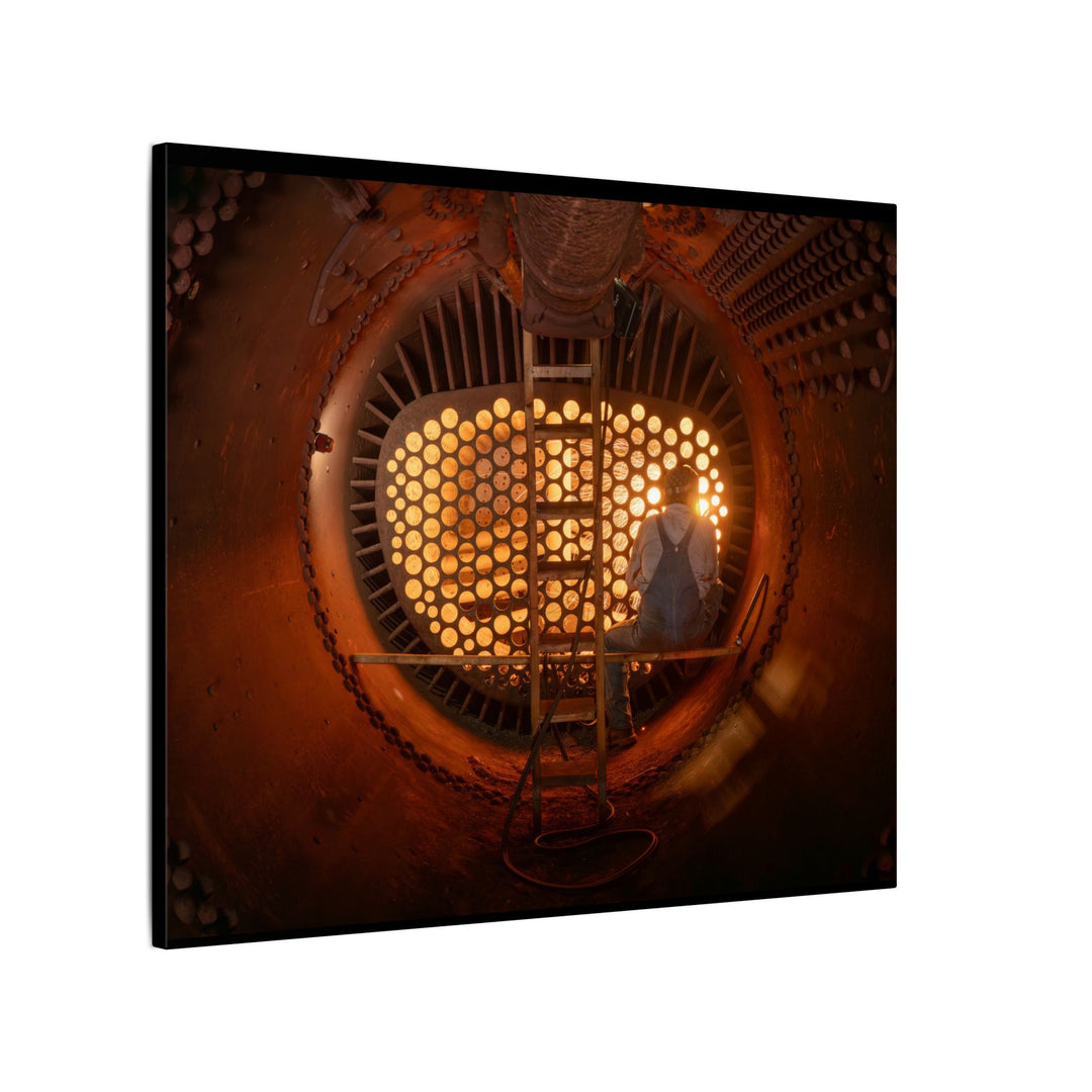 C&O 614 Firebox Canvas Wall Art