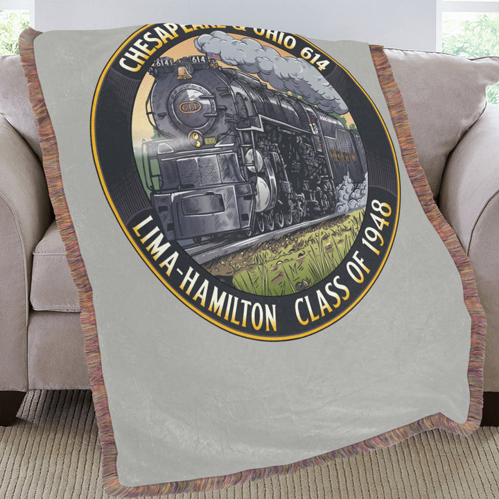 C&O 614 Class of 1948 Fringe Blanket | 60 × 80 in