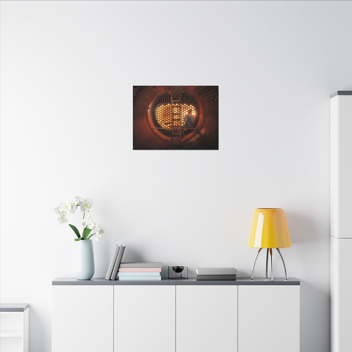 C&O 614 Firebox Canvas Wall Art