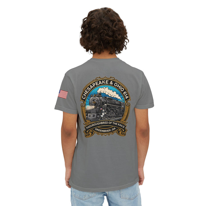 614 "Thoroughbred of the Rails" Unisex Garment-Dyed Pocket T-Shirt