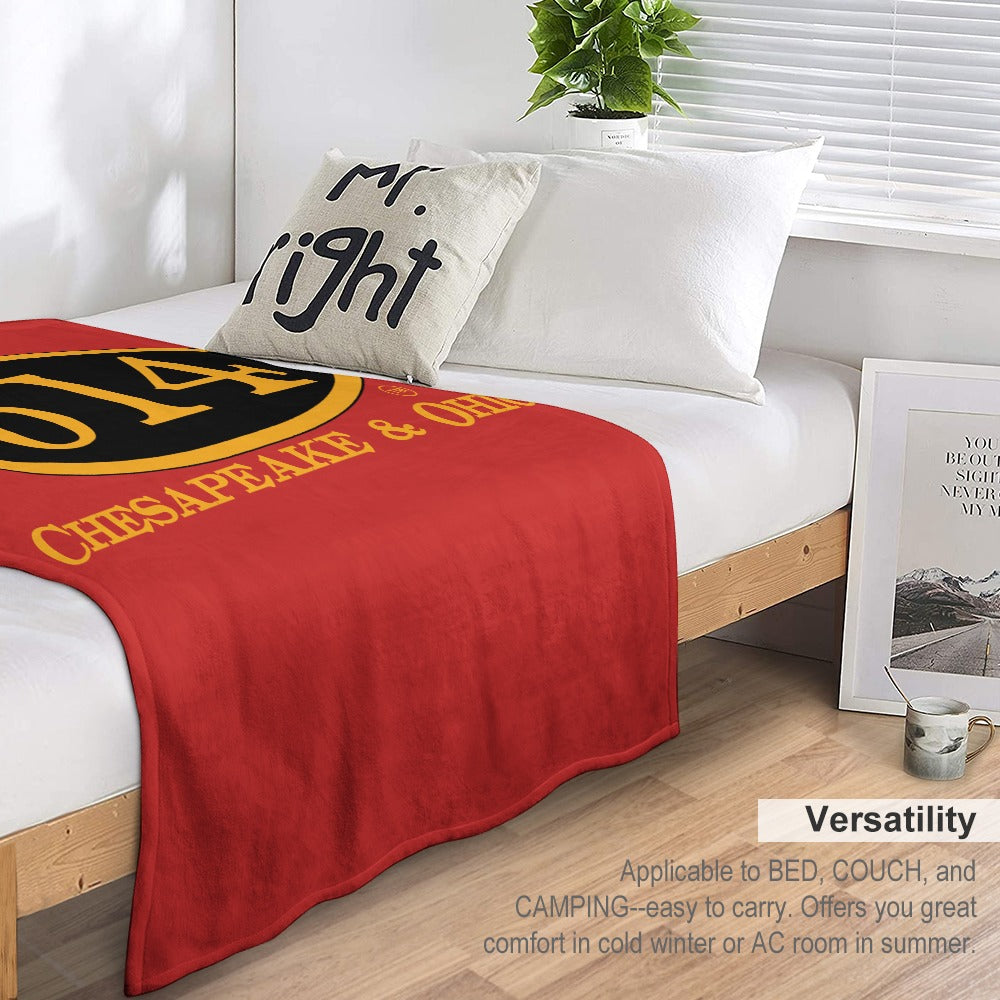C&O 614 Flannel Blanket | 70 × 80 in