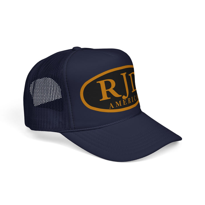 RJD America Retro Oval Logo Mesh Trucker Cap