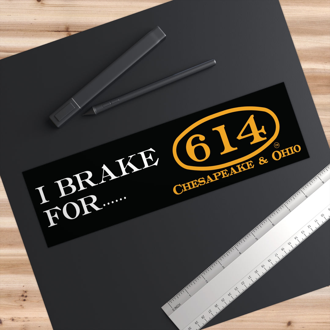 "I Brake For C&O 614" Bumper Sticker