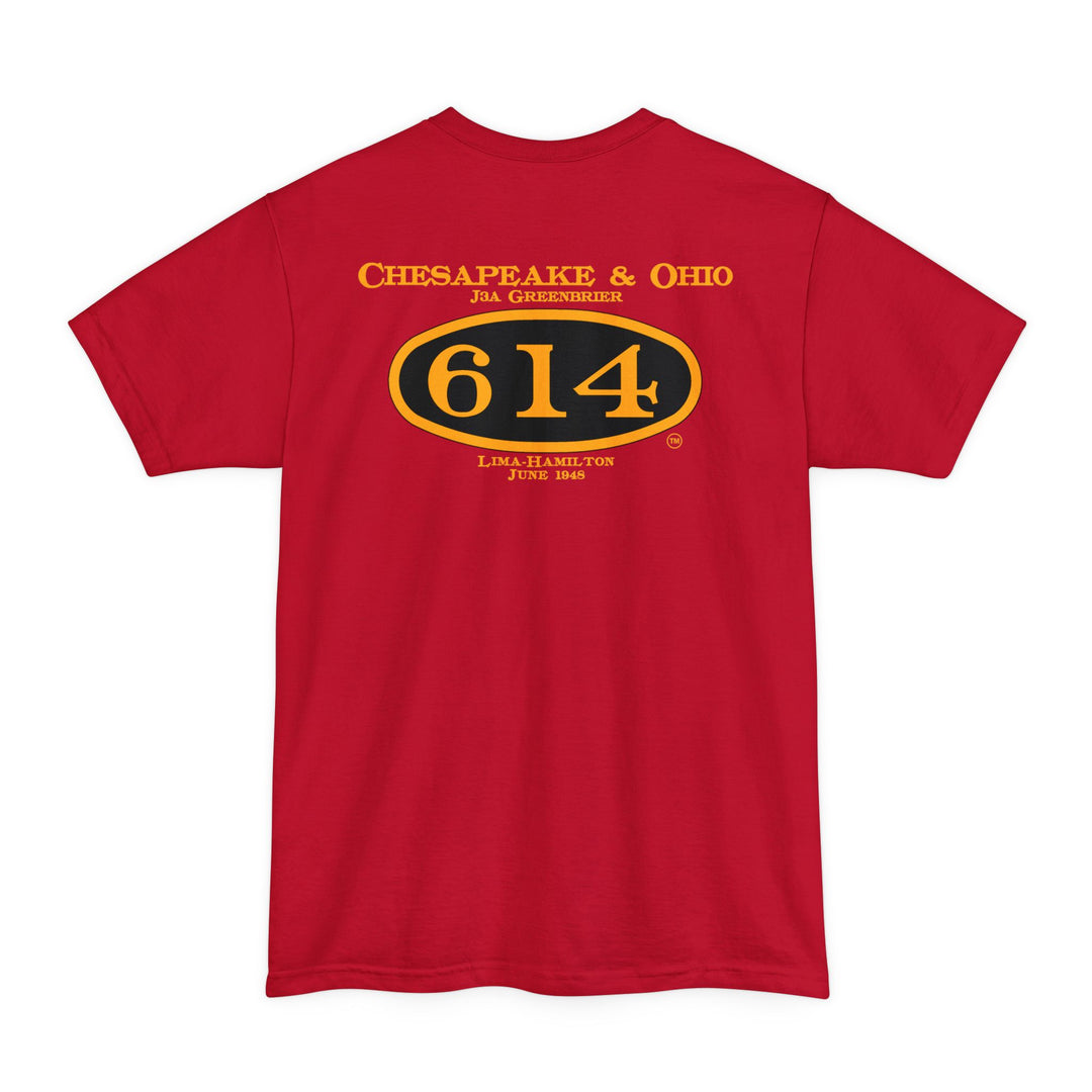 C&O 614 Big and Tall Size T-Shirt with number plate