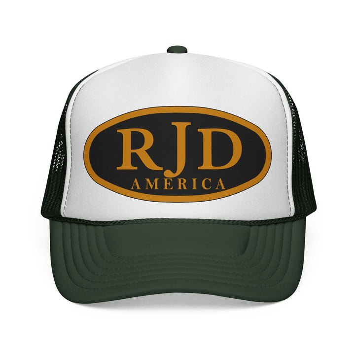 RJD America Retro Oval Logo Mesh Trucker Cap
