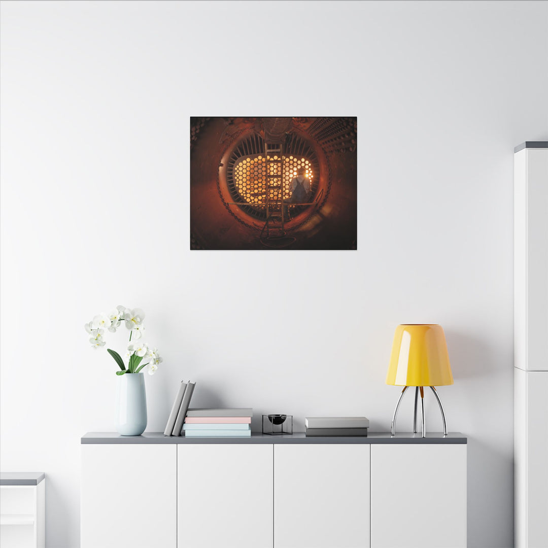 C&O 614 Firebox Canvas Wall Art