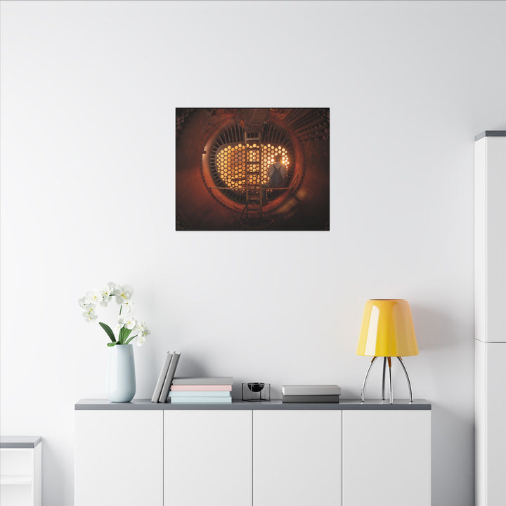 C&O 614 Firebox Canvas Wall Art