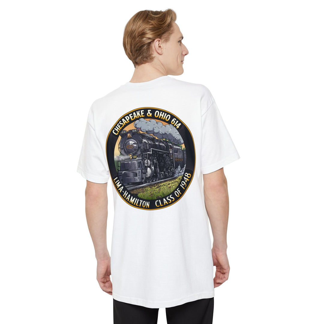 C&O 614 / RJD America - Big and Tall Size T-Shirt  with custom artwork on back