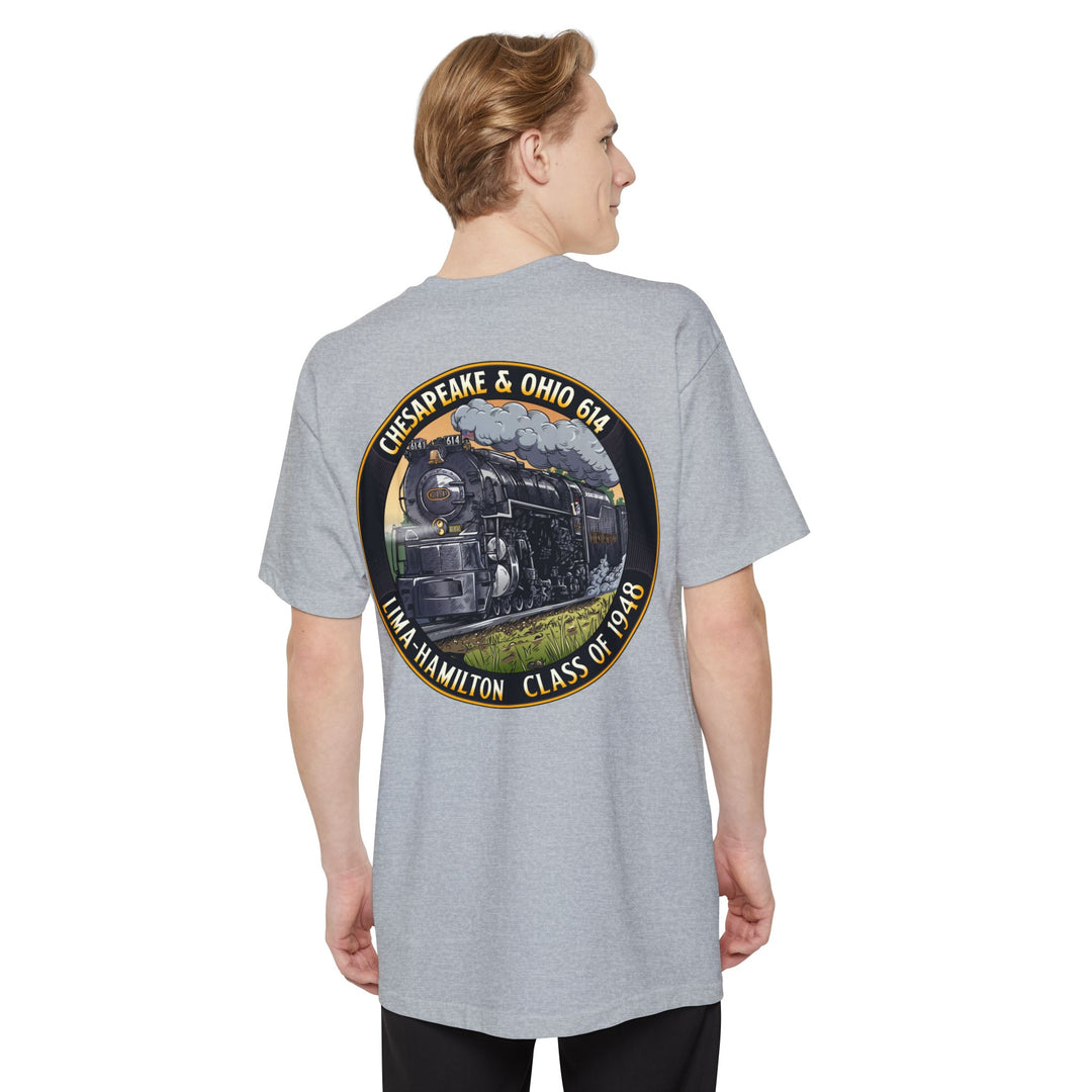 C&O 614 / RJD America - Big and Tall Size T-Shirt  with custom artwork on back