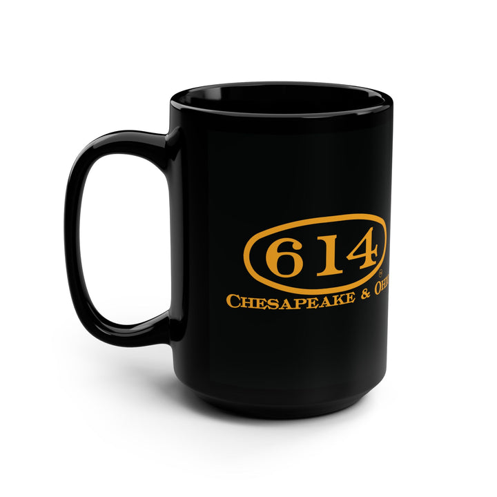 C&O 614 US Flag Black Glossy 15oz Mug