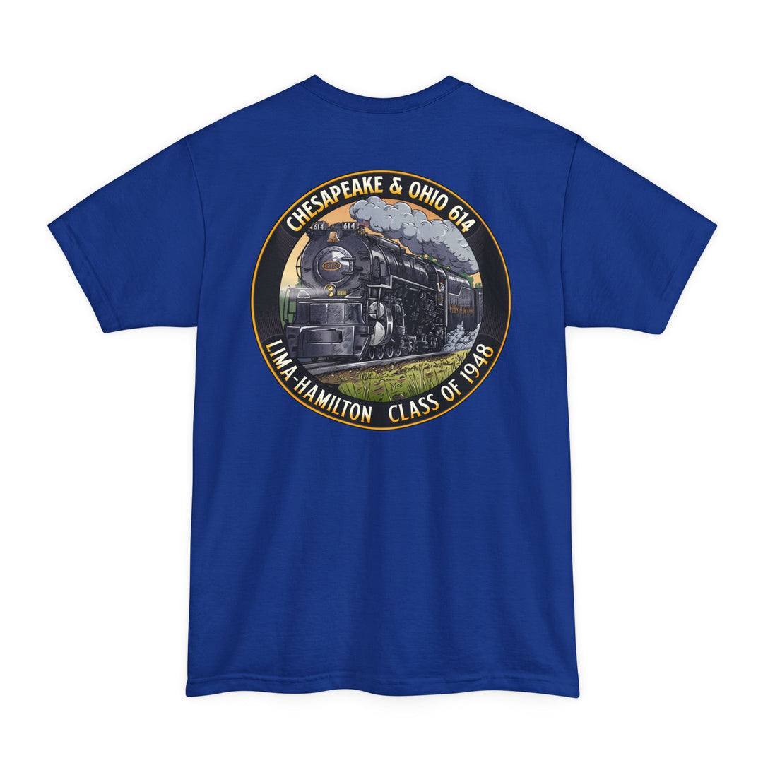 C&O 614 / RJD America - Big and Tall Size T-Shirt  with custom artwork on back