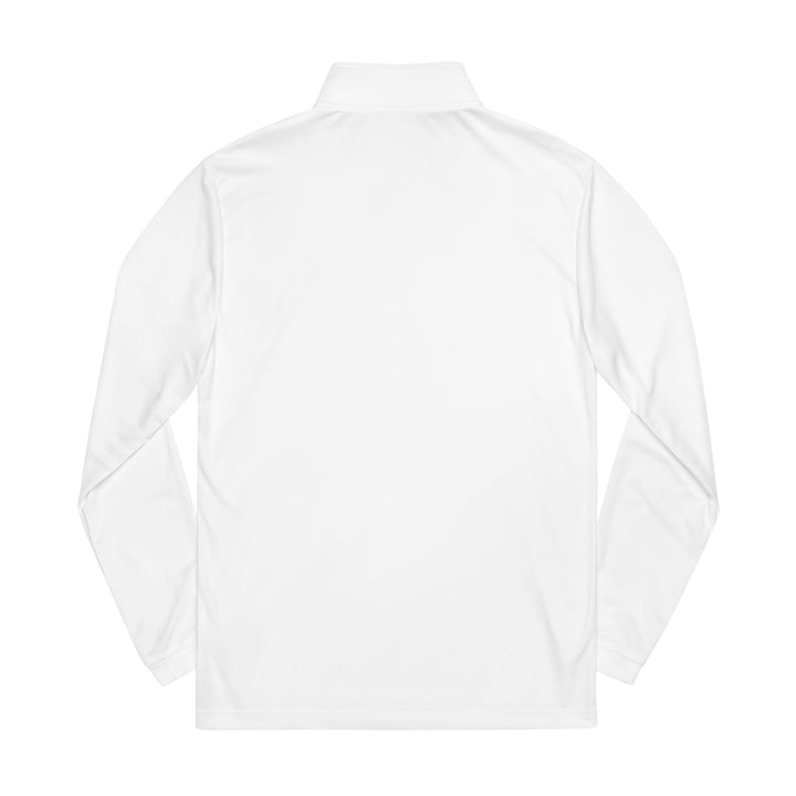 Quarter-Zip Pullover adidas® Embroidered C&O 614 Logo Detail White Performance Top