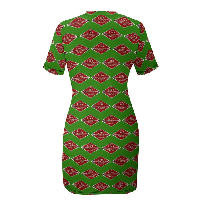 C&O 614 Builder's Plate Women's Short-Sleeve Crew Neck Dress