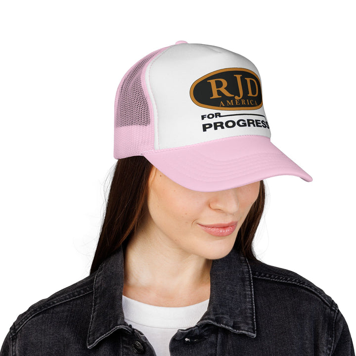 RJD America "For Progress" Trucker Cap — Mesh Snapback