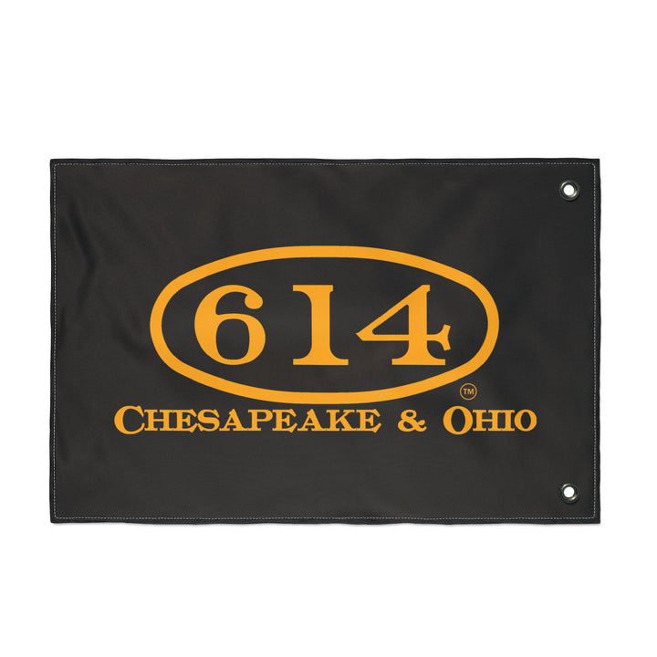 Double Sided Flag - C&O 614 Number Plate Railroad Flag