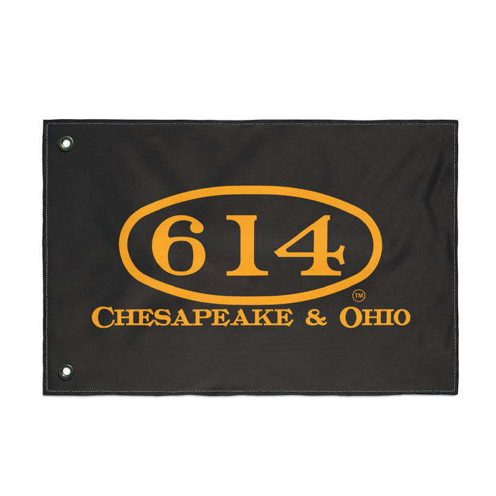 Double Sided Flag - C&O 614 Number Plate Railroad Flag