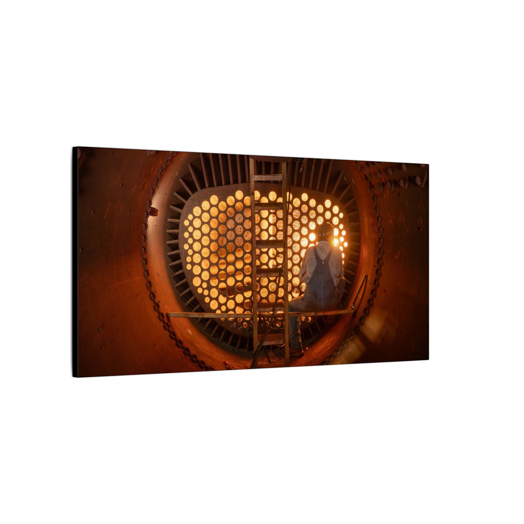 C&O 614 Firebox Canvas Wall Art