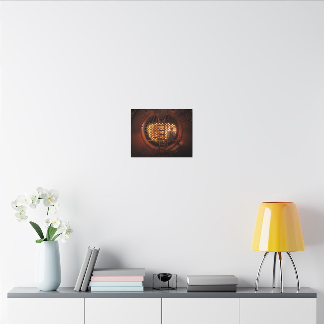 C&O 614 Firebox Canvas Wall Art