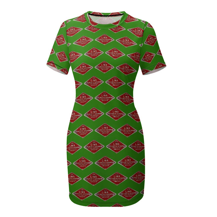 C&O 614 Builder's Plate Women's Short-Sleeve Crew Neck Dress