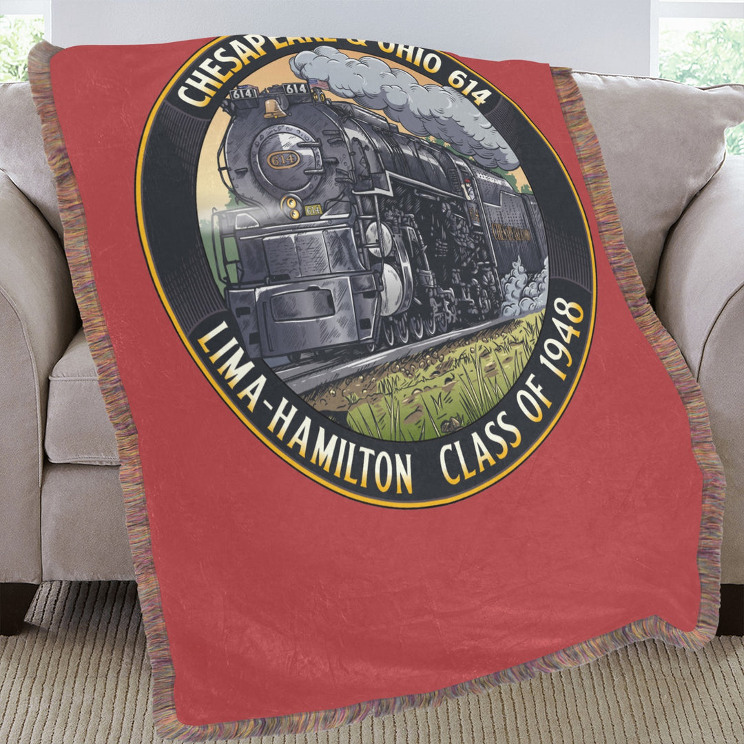C&O 614 Class of 1948 Fringe Blanket | 60 × 80 in