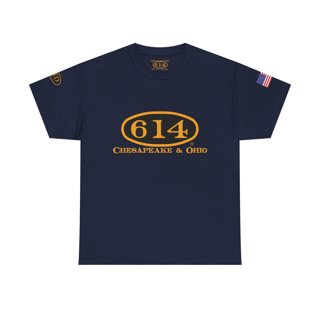 C&O 614 Steam Locomotive T‑Shirt — Thoroughbred Custom Artwork Design