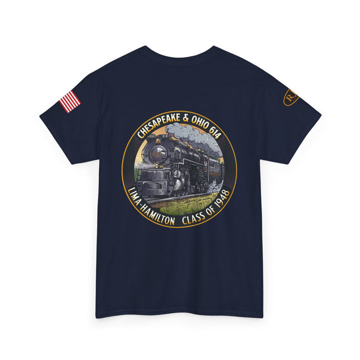 C&O 614 Steam Locomotive T‑Shirt — Thoroughbred Custom Artwork Design