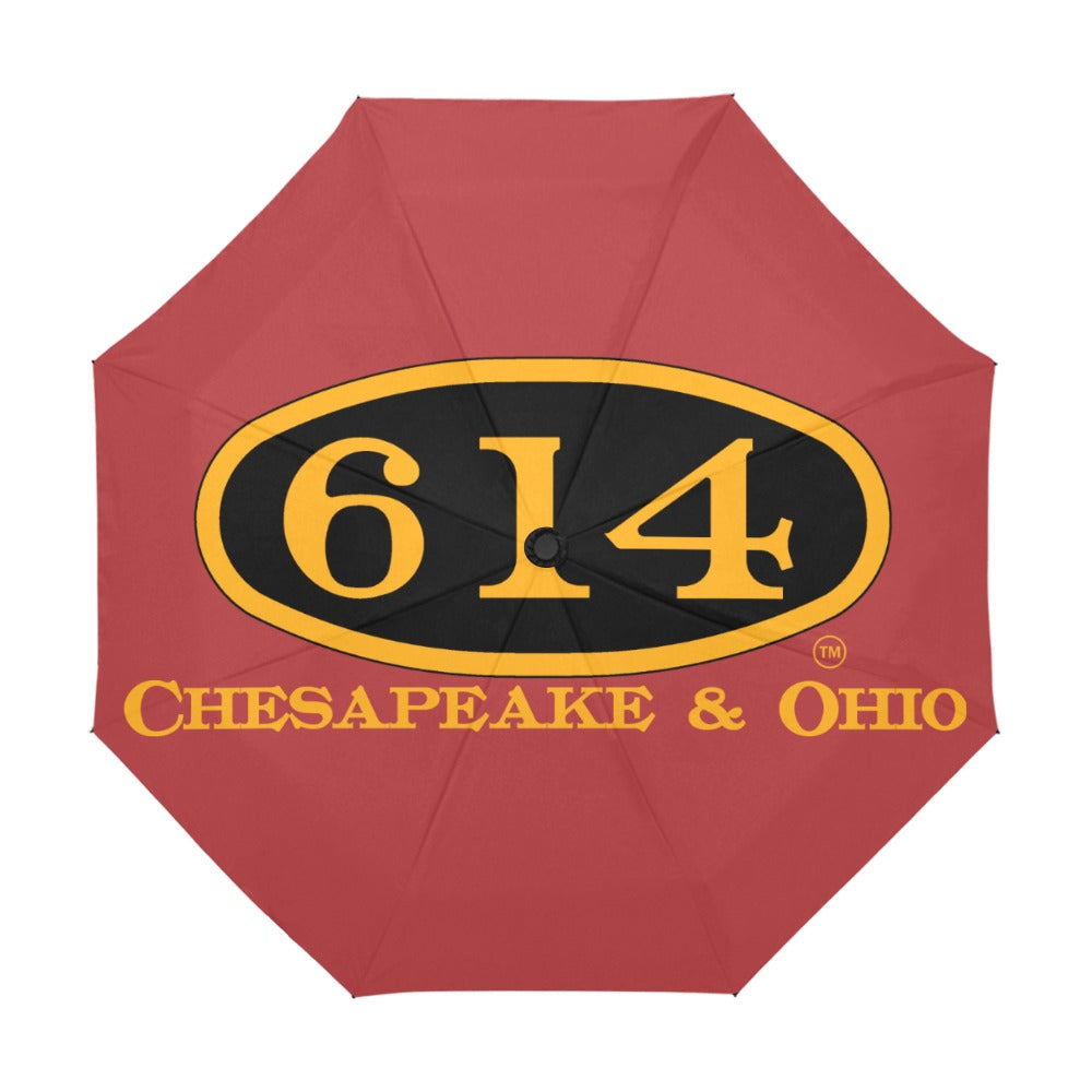 C&O 614 Number Plate Logo Auto-Folding Umbrella