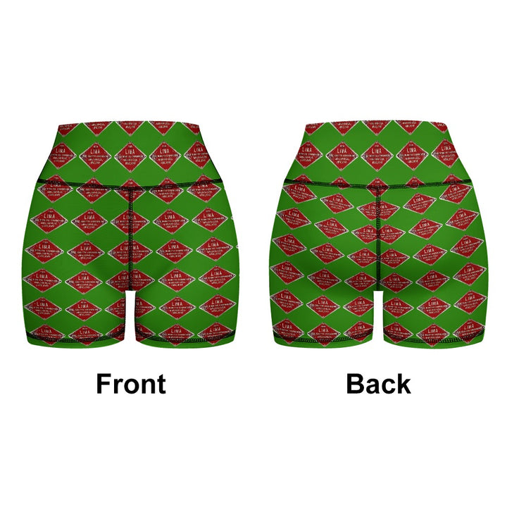 C&O 614 Builder's Plate Women's Yoga Top & Shorts Set