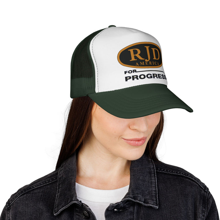 RJD America "For Progress" Trucker Cap — Mesh Snapback