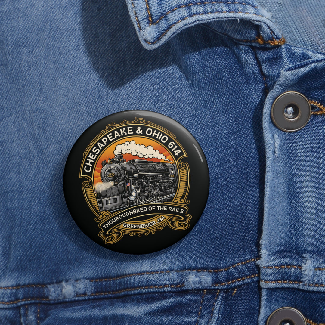 614 "Thoroughbred of the Rails" Custom Pin Button