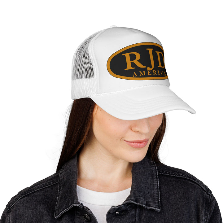 RJD America Retro Oval Logo Mesh Trucker Cap
