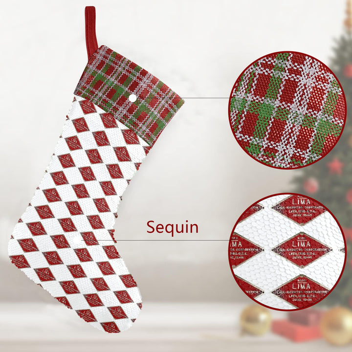 C&O 614 Reversible Sequin Christmas Stocking