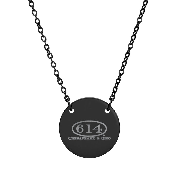 C&O 614 Engraved Circle Necklace