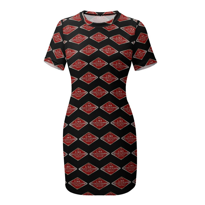C&O 614 Builder's Plate Women's Short-Sleeve Crew Neck Dress