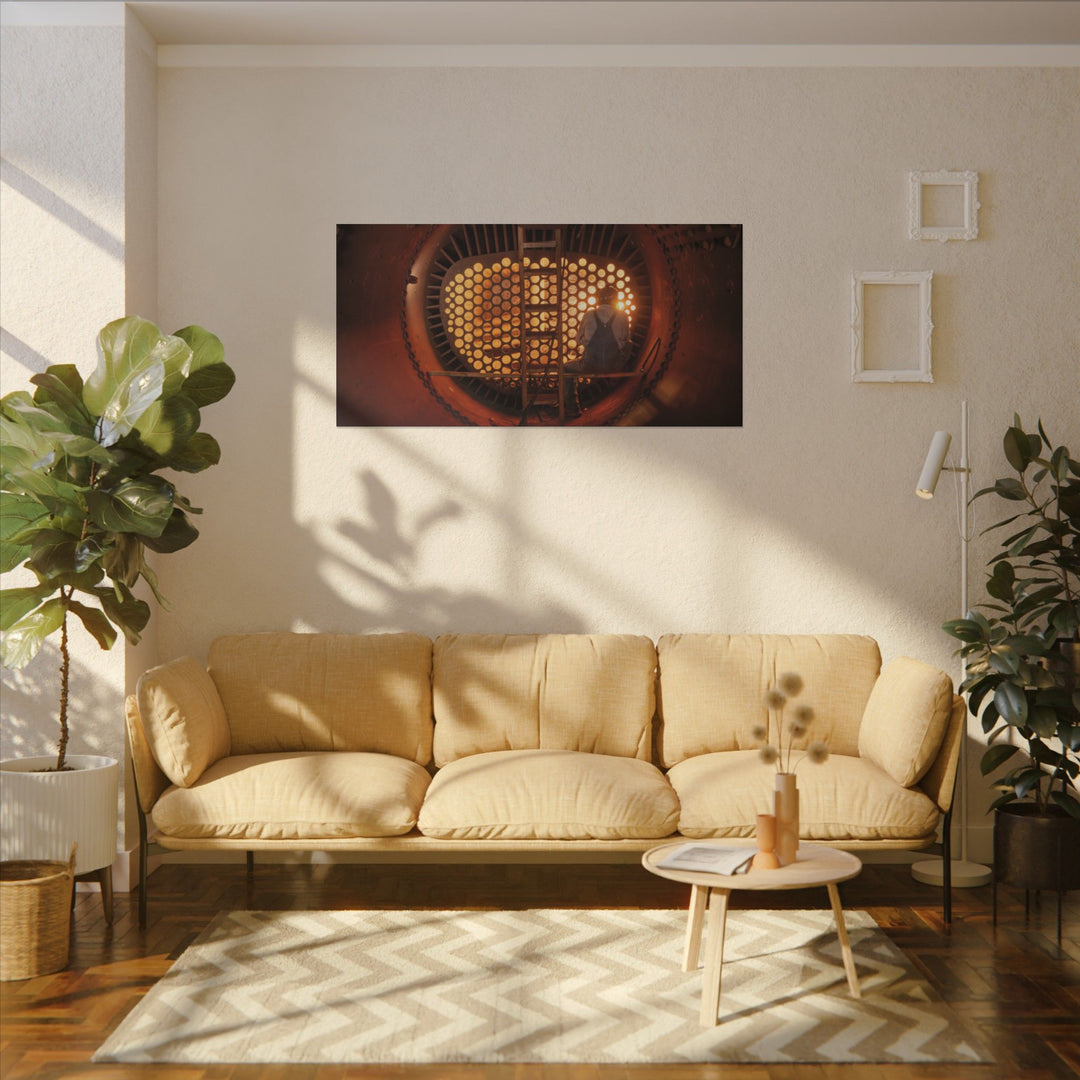 C&O 614 Firebox Canvas Wall Art