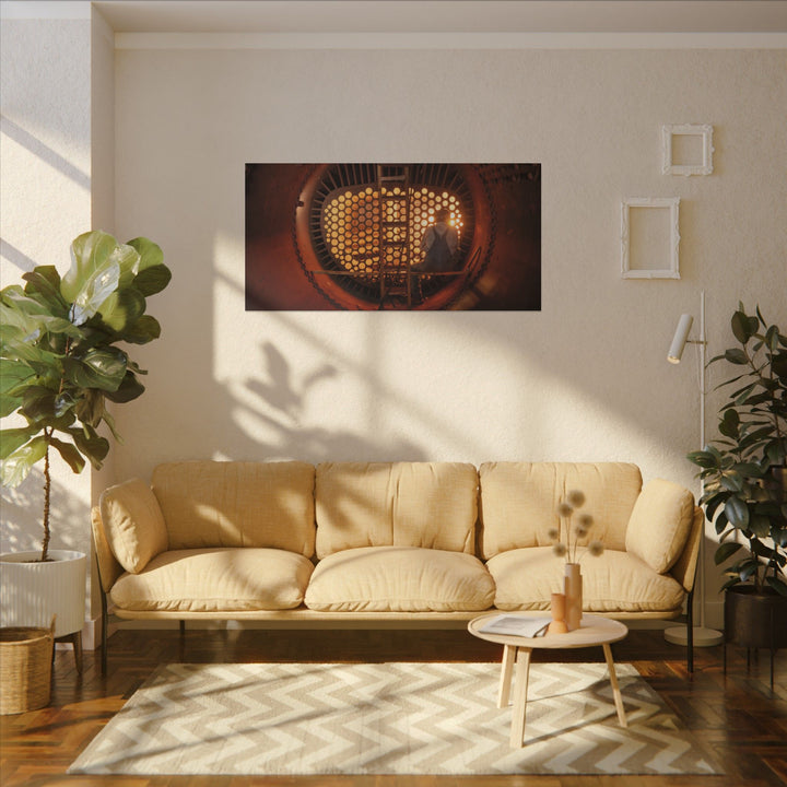 C&O 614 Firebox Canvas Wall Art