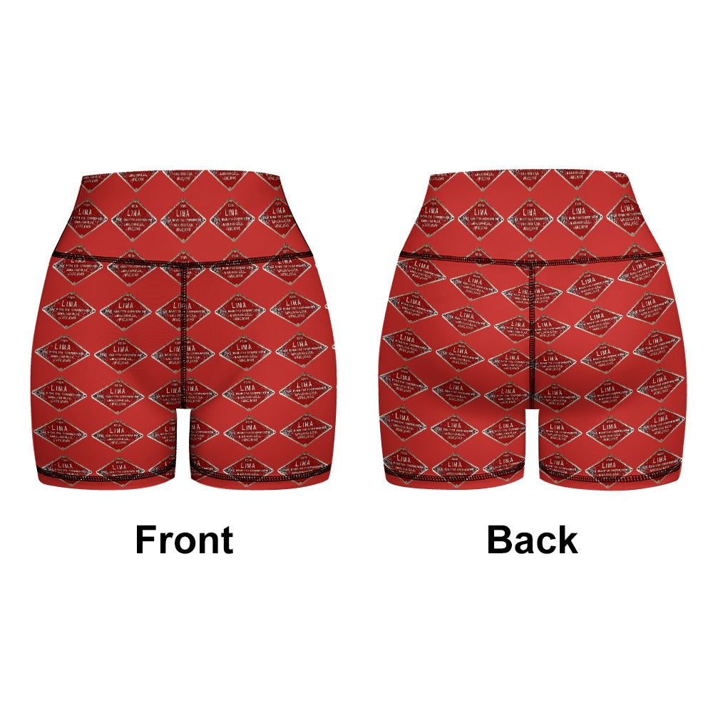C&O 614 Builder's Plate Women's Yoga Top & Shorts Set