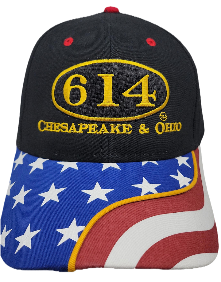 614 Embroidered USA Flag Hat